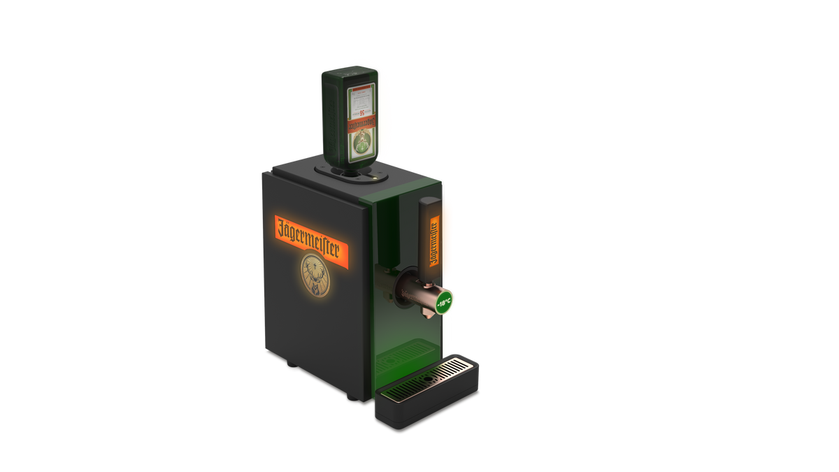 picture of the 1 bottle tap machine 2.0 without a background