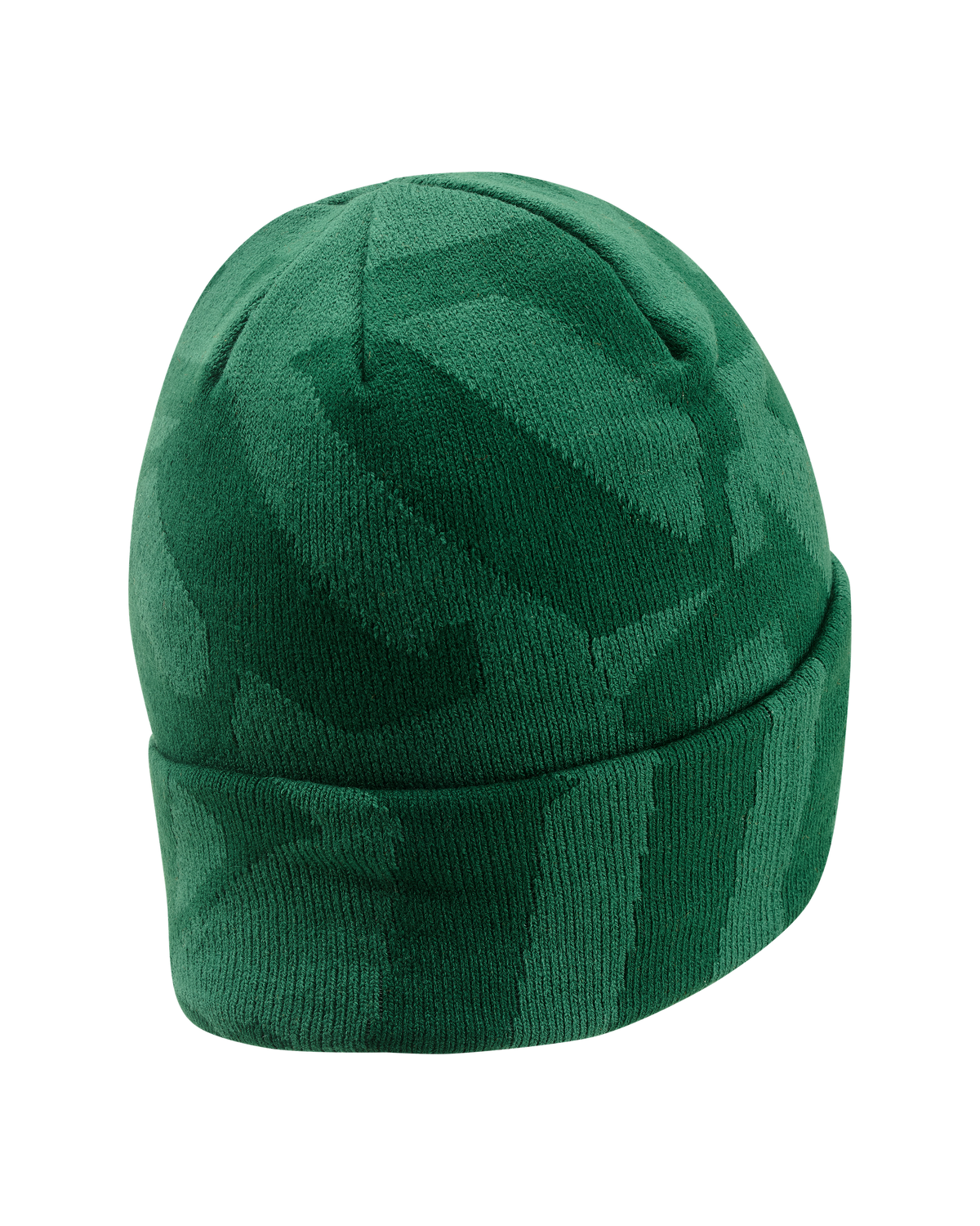 Groene beanie met Jägermeister-patroon