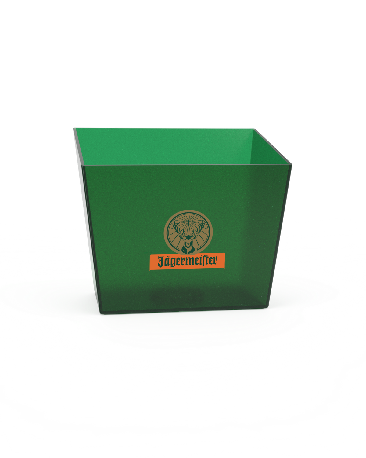 Green bottle serve with Jägermeister logo 