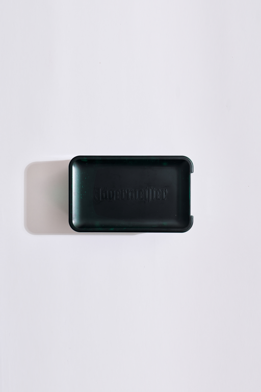Green cooling device with 'Jägermeister' branding 