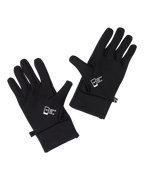 Paar zwarte handschoenen met Jägermeisters 'Serve Ice Cold'-logo.