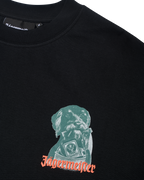 Zwart Jägermeister T-shirt met een klein logo van een hond op de borst.