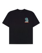 Zwart T-shirt met de Jägermeister Waldi-afbeelding op de borst.