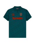 Green Jägermeister jersey with branding from the front.