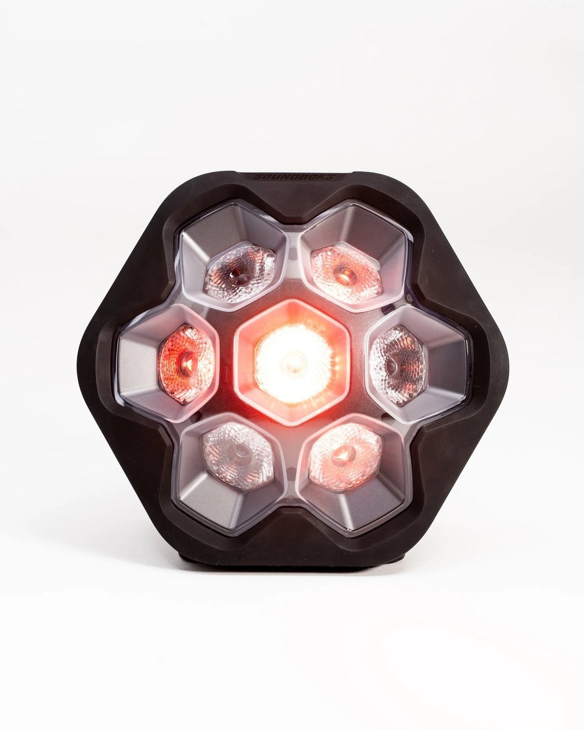Lightboks front view with red lights