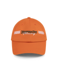 Orange cap with Jägermeister Racing logo.
