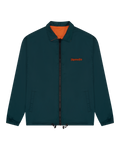 Jägermeister reversible jacket from the front. The green side is visible
