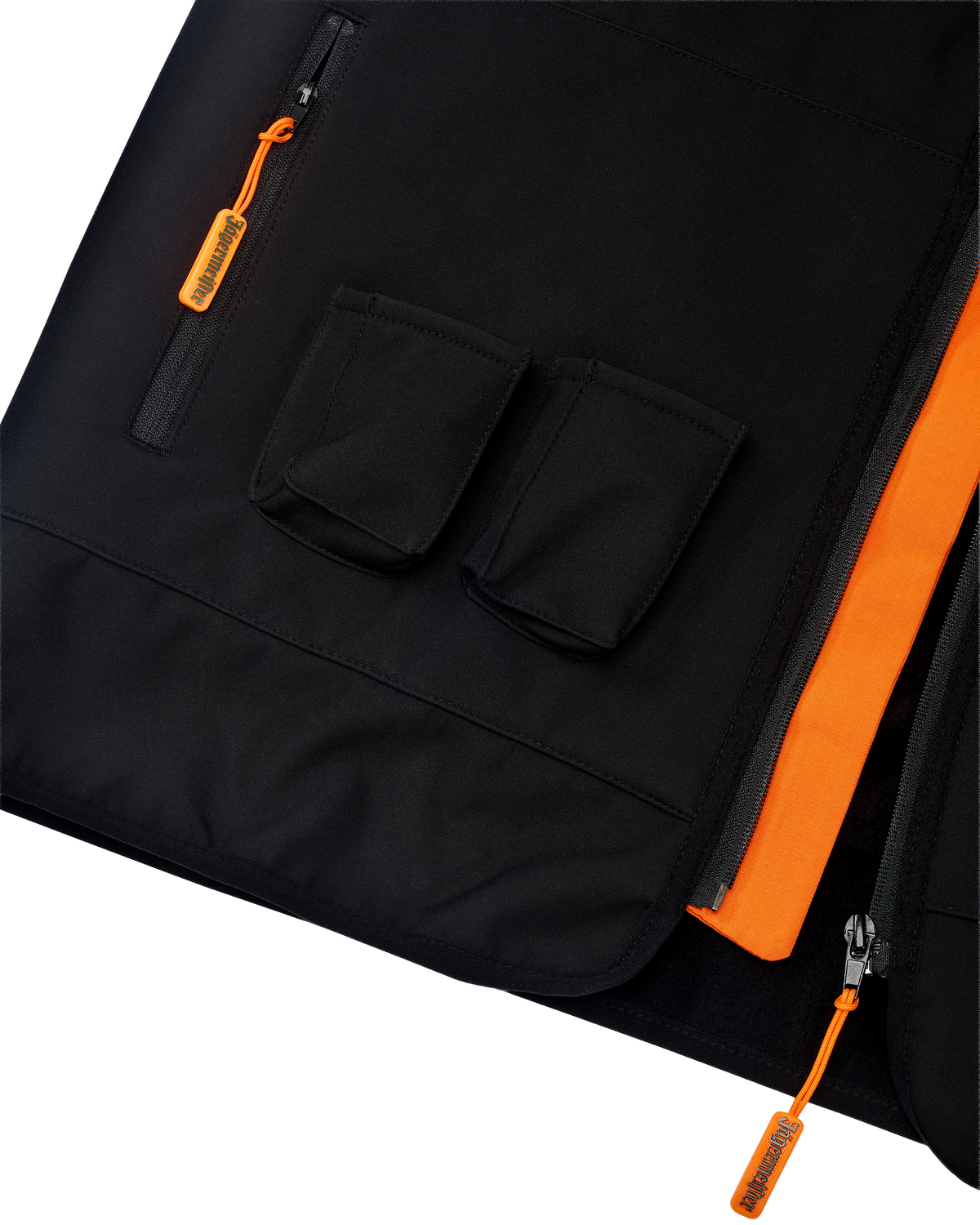 Black tactical vest with 2 pockets for Jägermeister Minis.