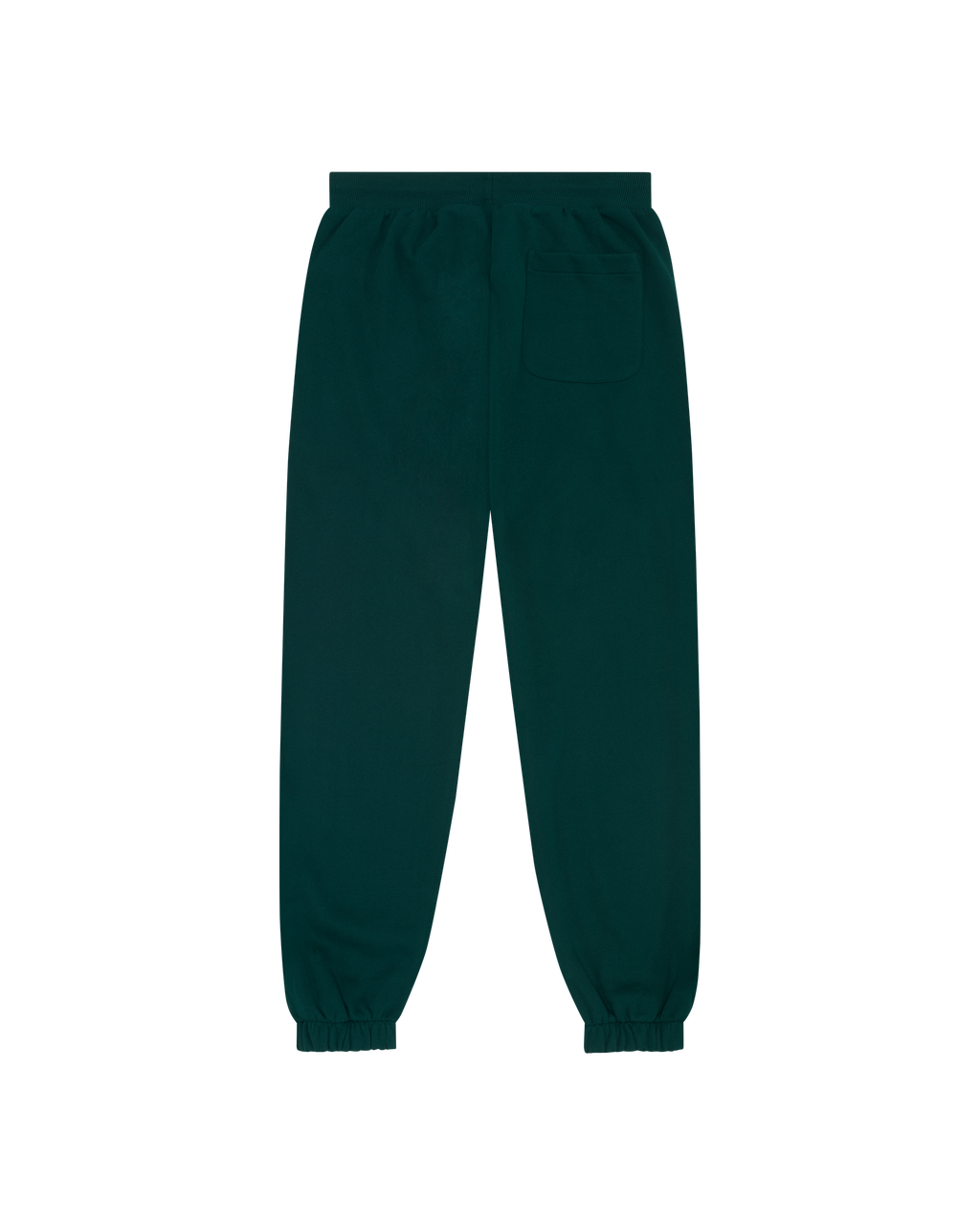 Dark green Jägermeister sweatpants from the back.