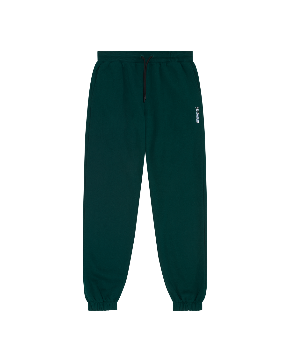 Dark green Jägermeister sweatpants with a small logo white brand logo.