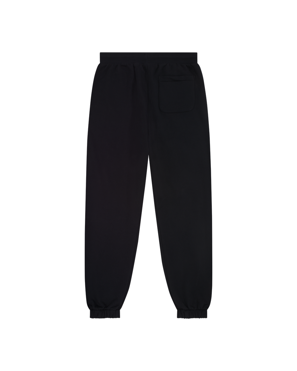 Black sweatpants from the back.