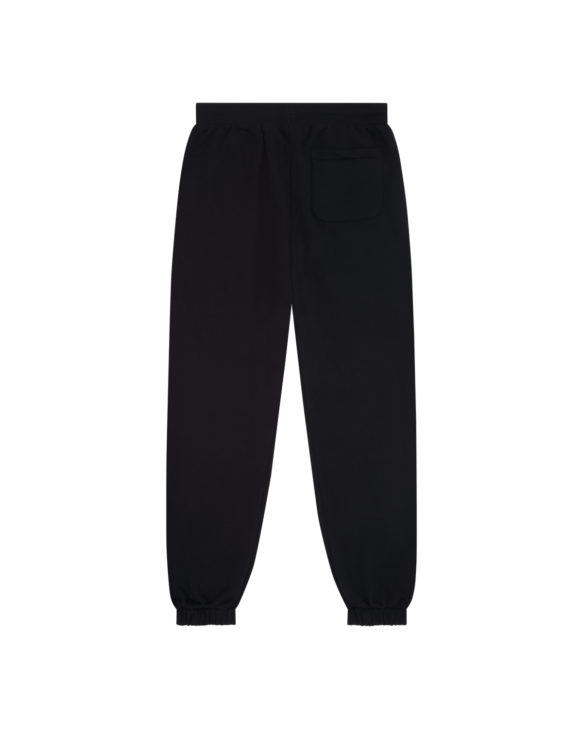 Black sweatpants from the back.